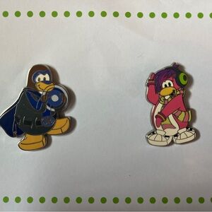 Disney Club Penguin Superhero and DJ Pins